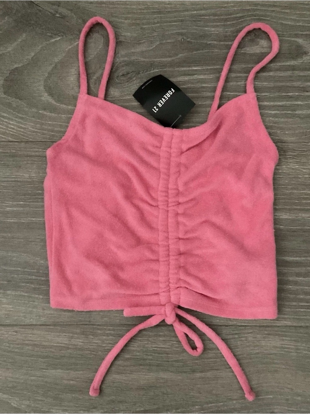 Forever 21 Terry Crop Top S Pink